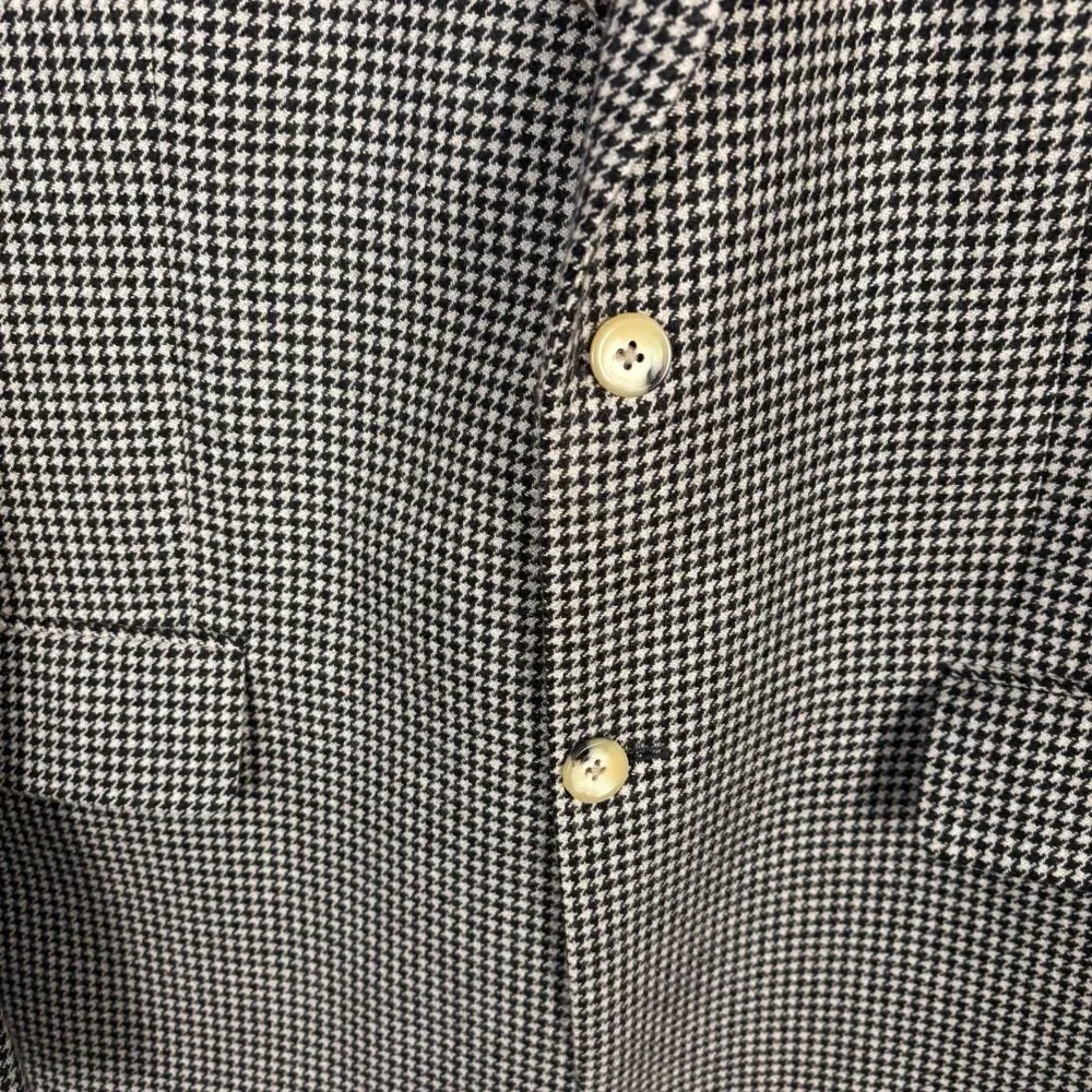 Rochester Couture Sport Coat 42T Pure CASHMERE Lanificio di Pray Houndstooth